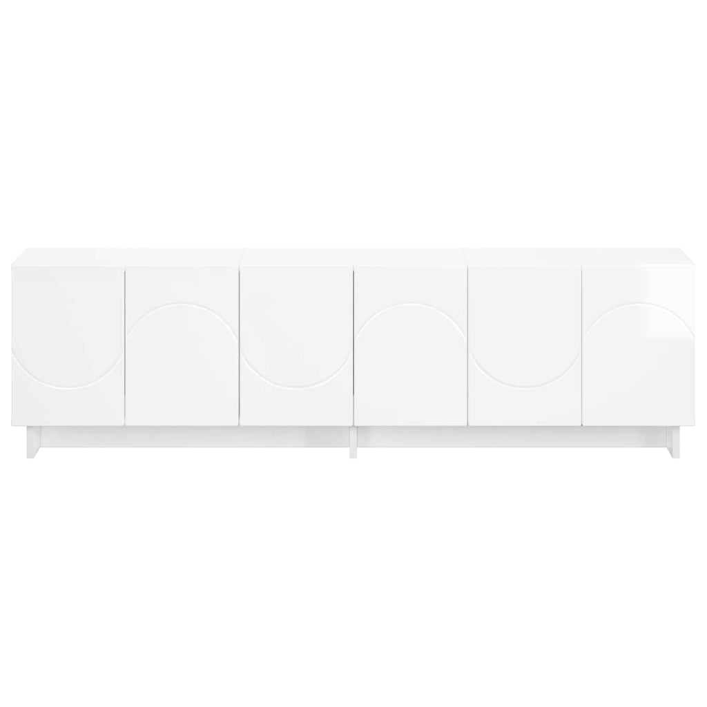 vidaXL szafka RTV 140 x 34,5 x 40 cm Biały wysoki połysk