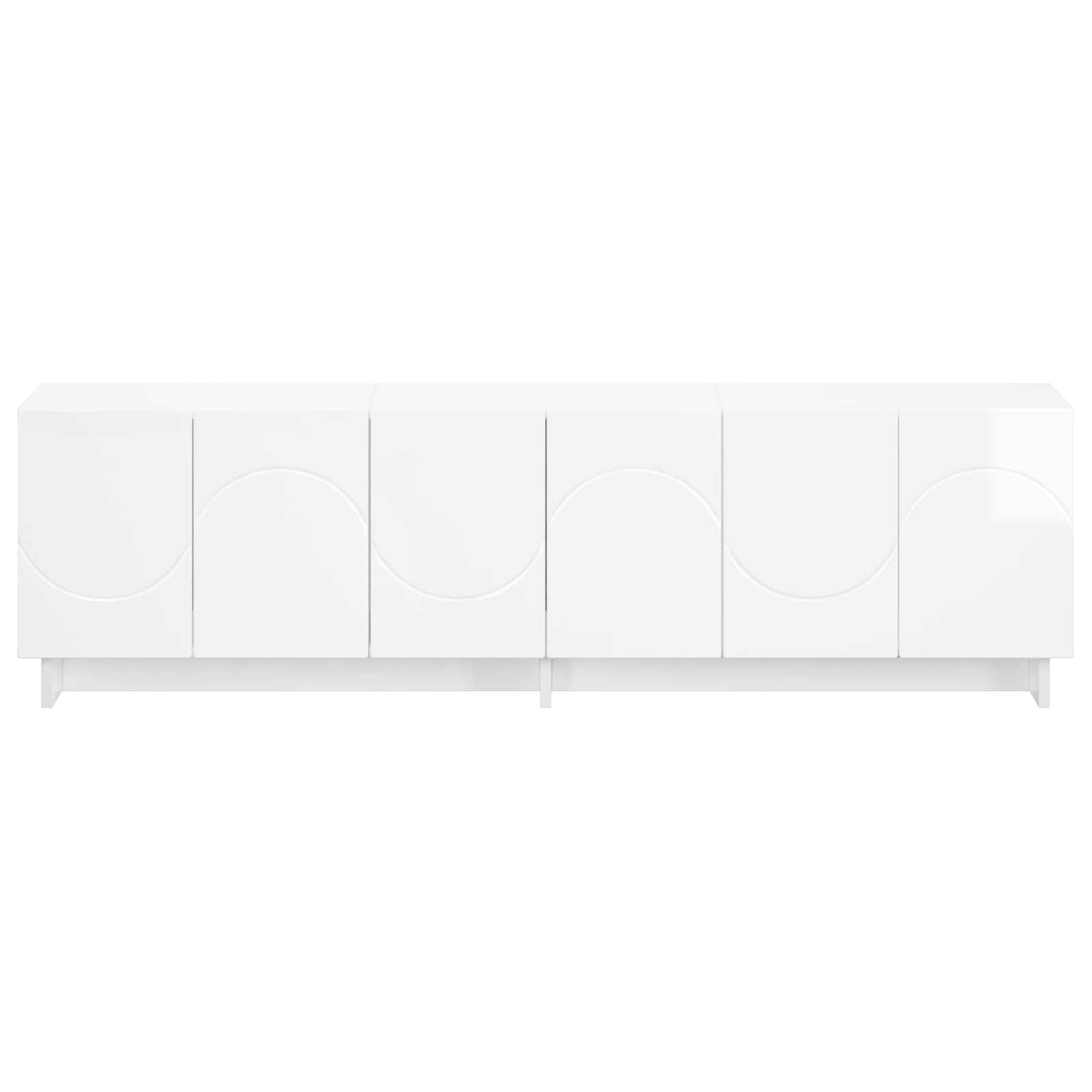 vidaXL szafka RTV 140 x 34,5 x 40 cm Biały wysoki połysk