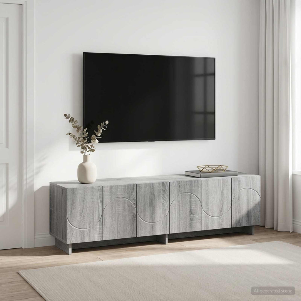 vidaXL szafka RTV 140 x 34,5 x 40 cm Szary Sonoma