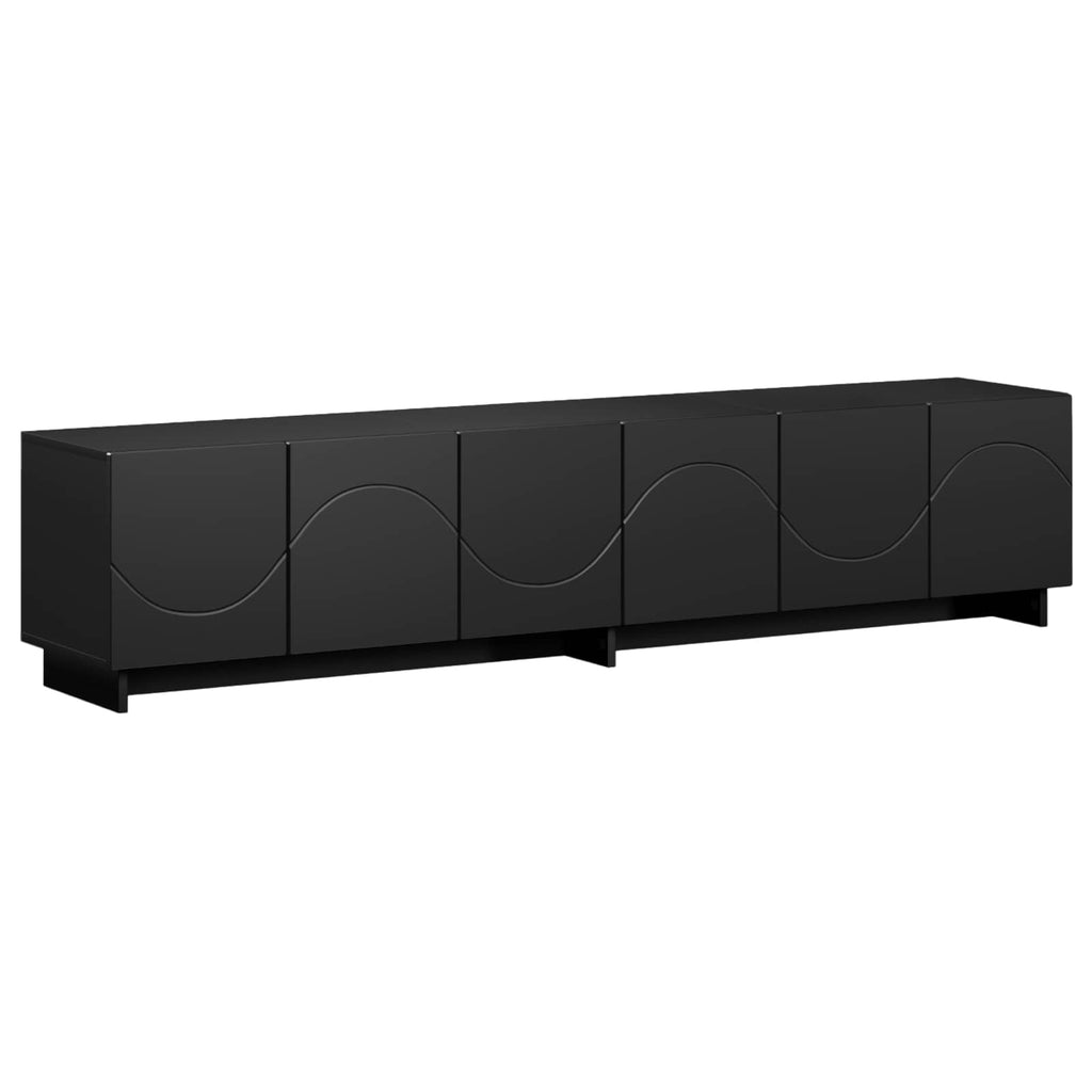 vidaXL szafka RTV 180 x 34,5 x 40 cm Czarny materiał drewnopochodny