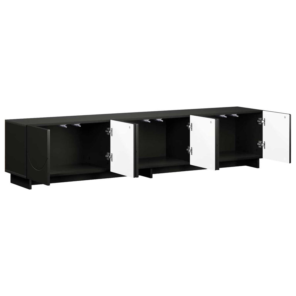 vidaXL szafka RTV 180 x 34,5 x 40 cm Czarny materiał drewnopochodny