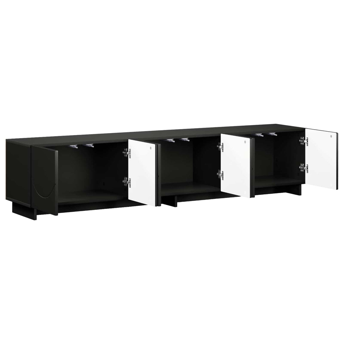 vidaXL szafka RTV 180 x 34,5 x 40 cm Czarny materiał drewnopochodny