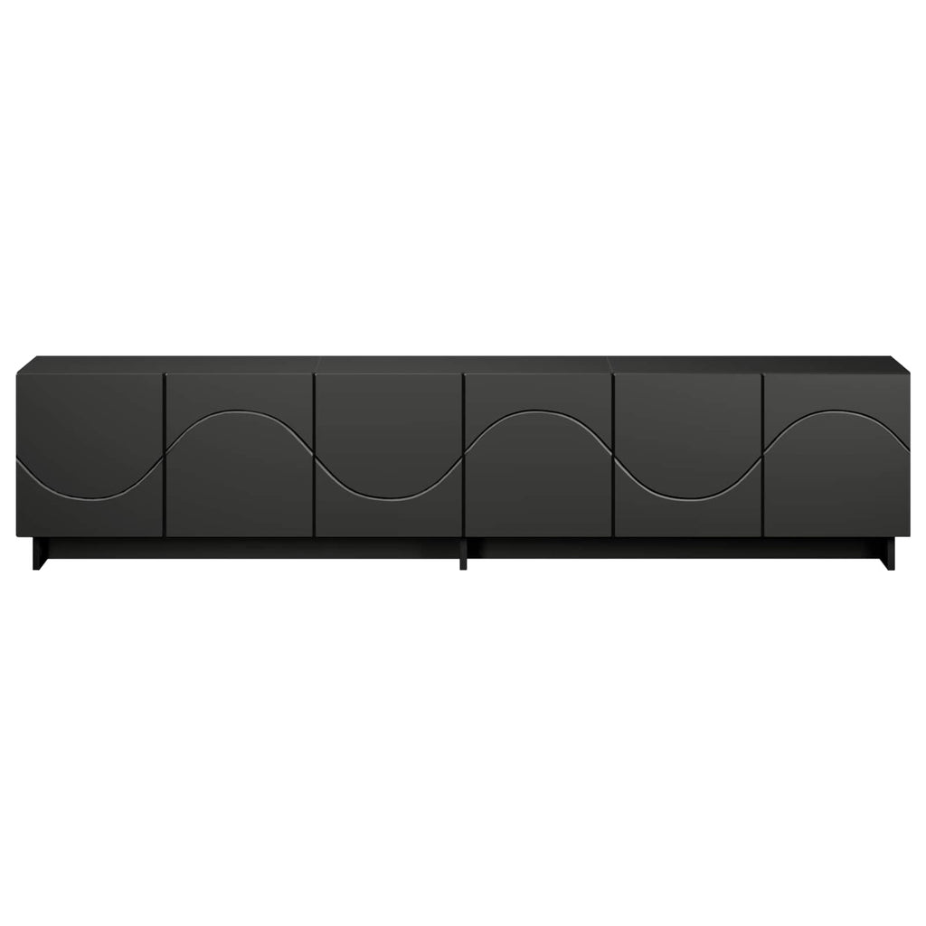 vidaXL szafka RTV 180 x 34,5 x 40 cm Czarny materiał drewnopochodny