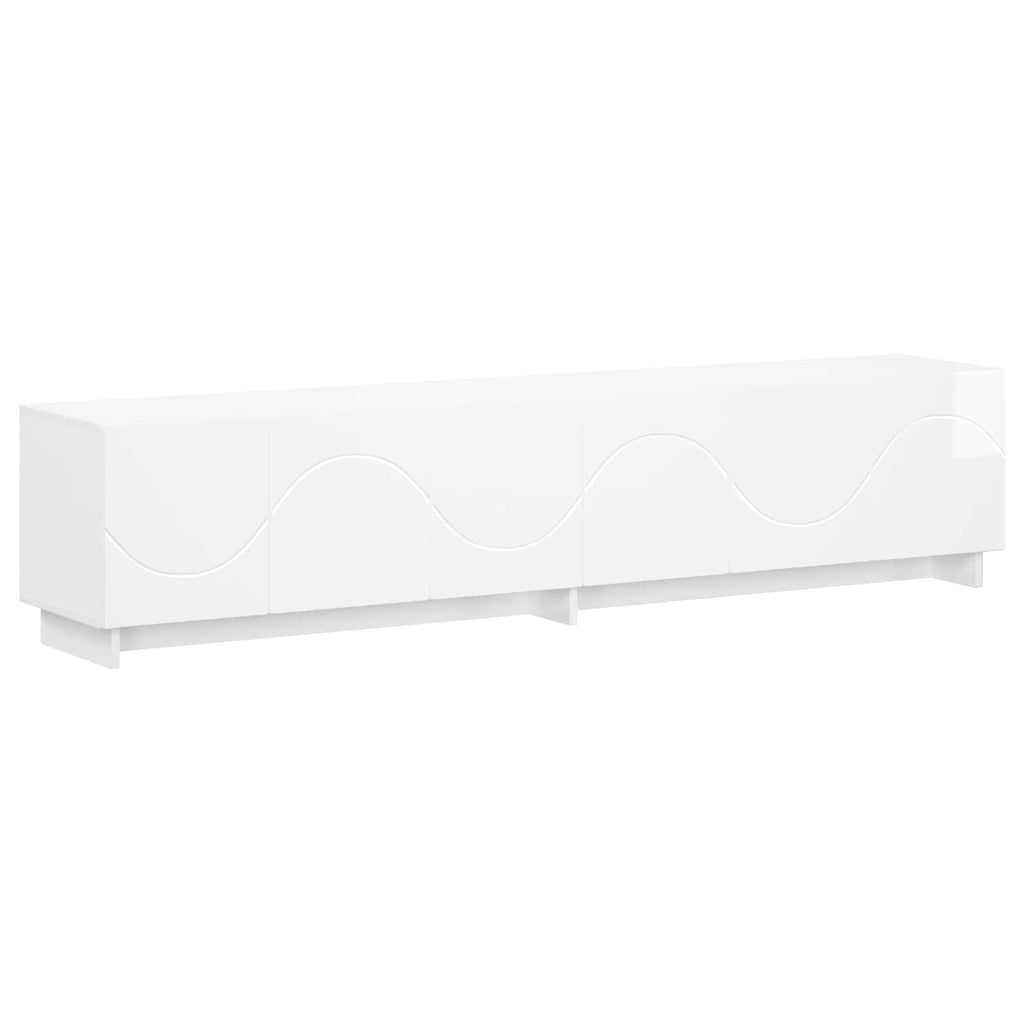 vidaXL szafka RTV 180 x 34,5 x 40 cm Biały wysoki połysk