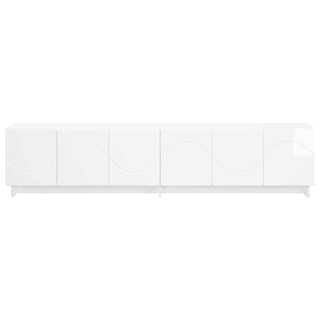 vidaXL szafka RTV 180 x 34,5 x 40 cm Biały wysoki połysk
