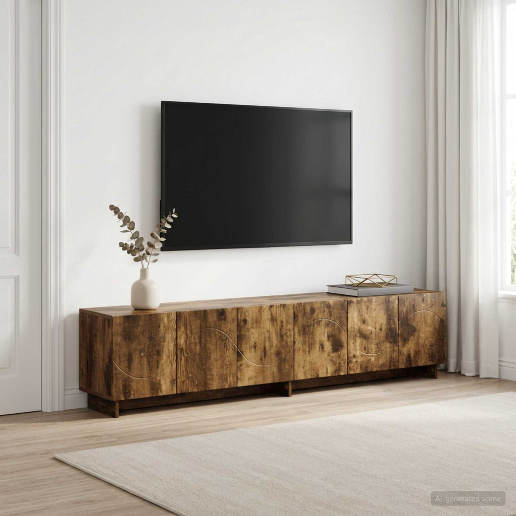 vidaXL szafka RTV 180 x 34,5 x 40 cm Dąb wędzony