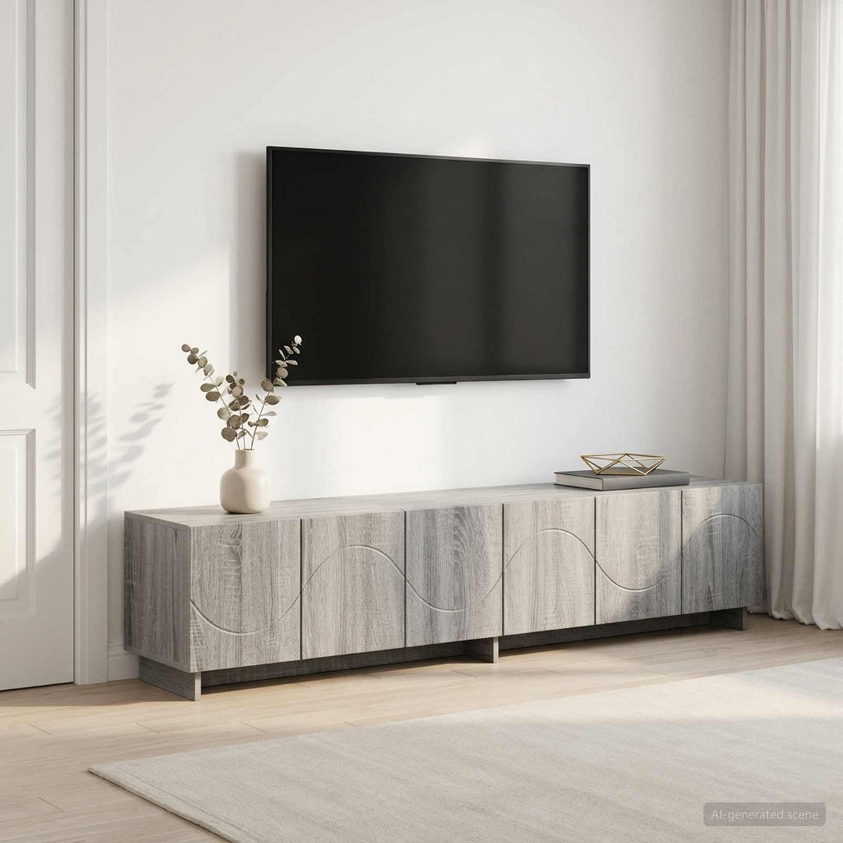 vidaXL szafka RTV 180 x 34,5 x 40 cm Szary Sonoma