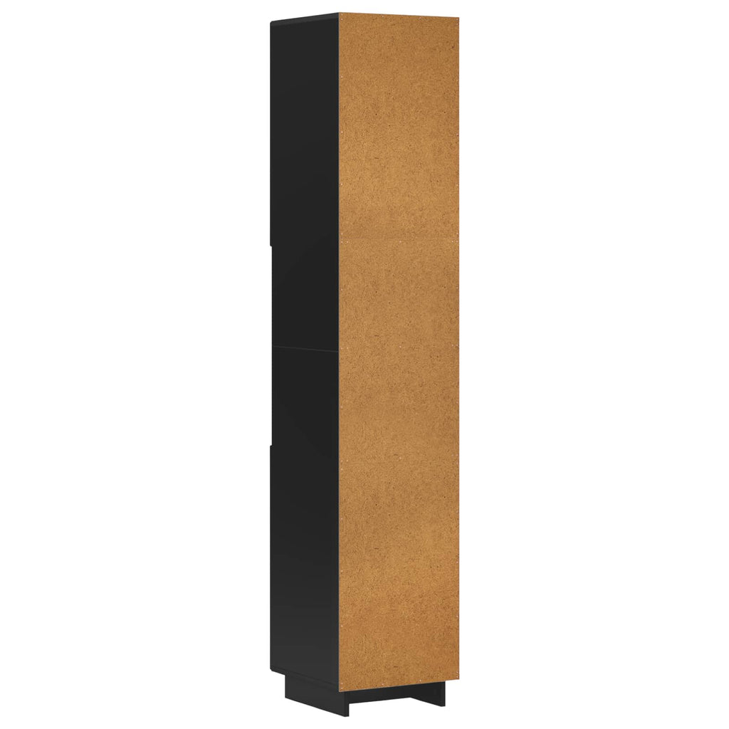 vidaXL Szafka łazienkowa Czarny 36.5 x 38 x 180 cm Drewno inżynieryjne