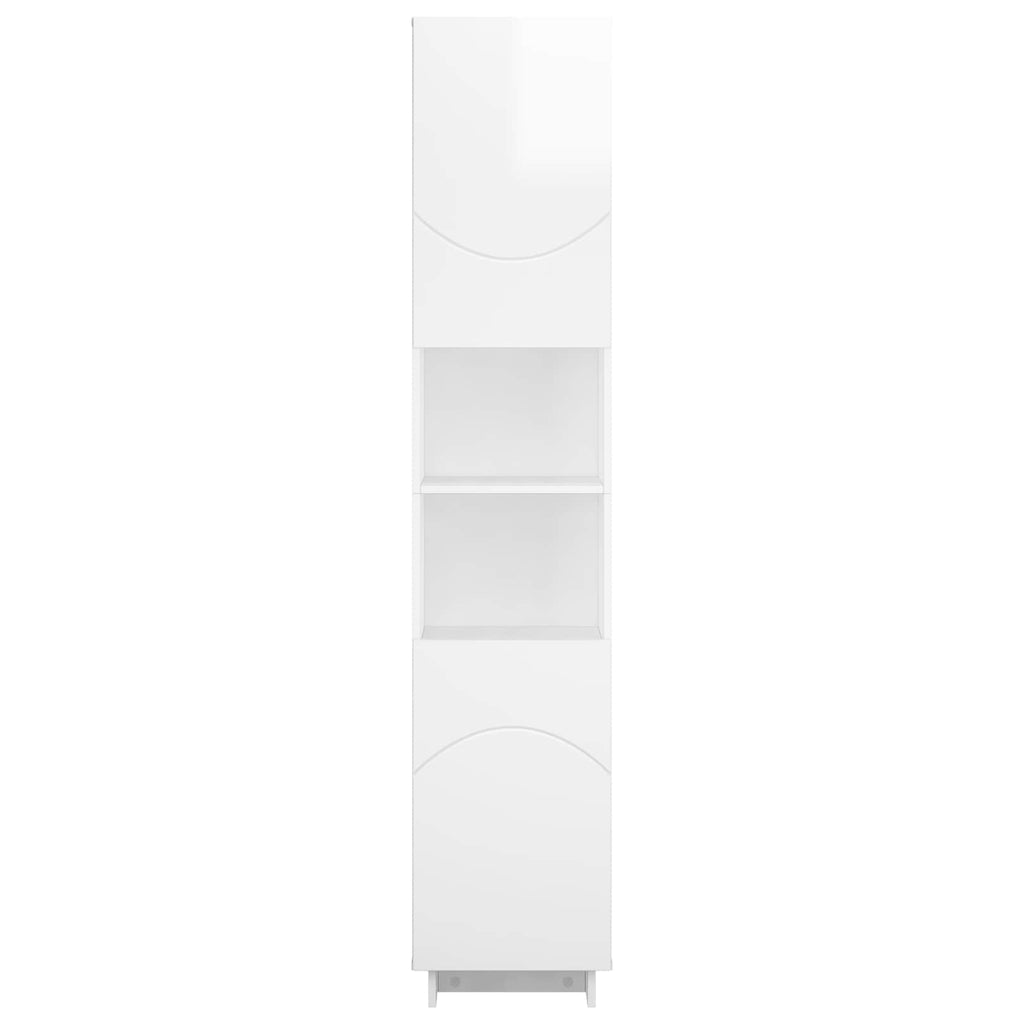 vidaXL Szafka łazienkowa Biały wysoki połysk 36.5 x 38 x 180 cm