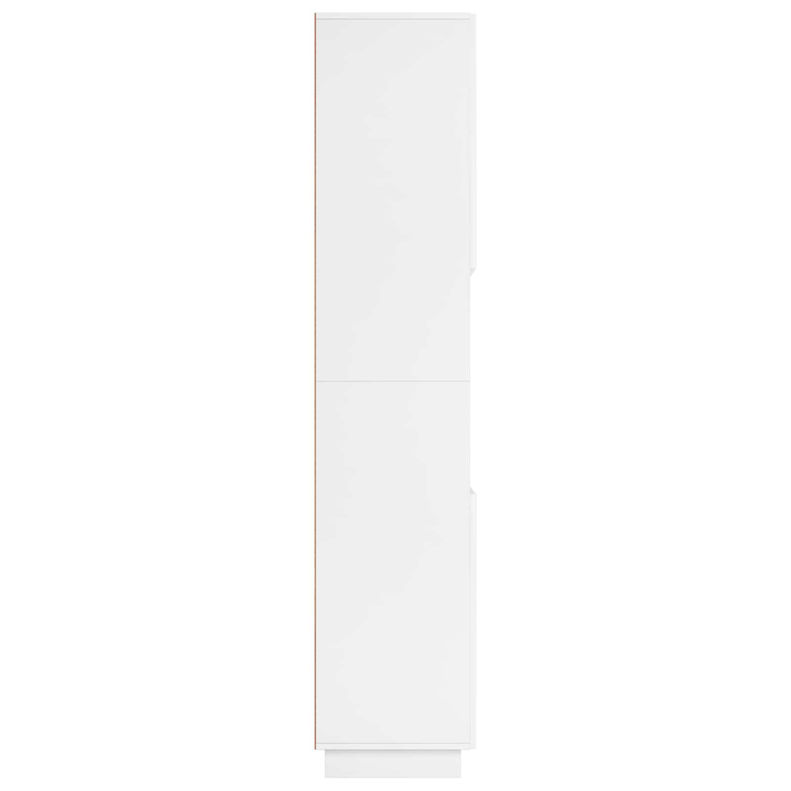 vidaXL Szafka łazienkowa Biały wysoki połysk 36.5 x 38 x 180 cm