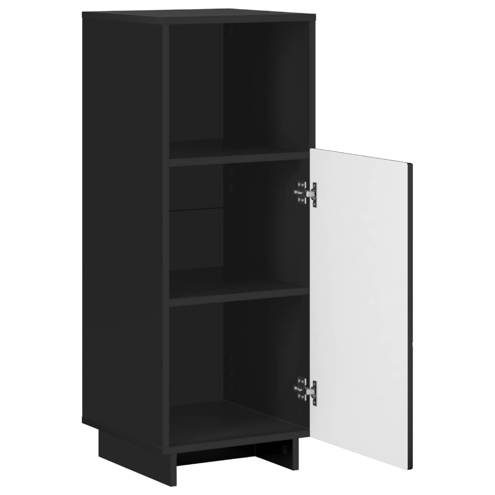 vidaXL Szafka łazienkowa Czarny 36,5 x 38 x 95 cm Drewno inżynieryjne
