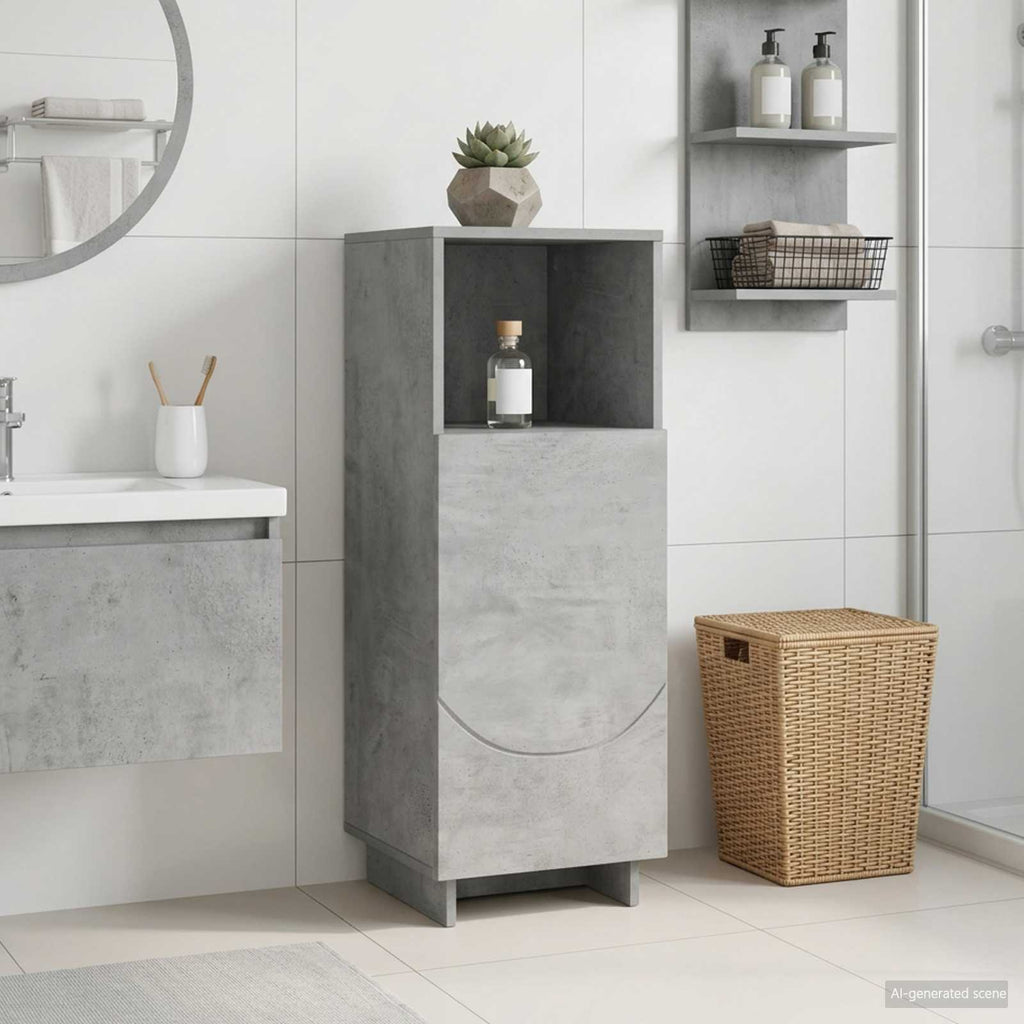 vidaXL Szafka łazienkowa Betonowy szary 36,5 x 38 x 95 cm