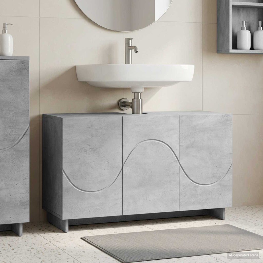 vidaXL Szafka łazienkowa Betonowy szary 101 x 41 x 58 cm