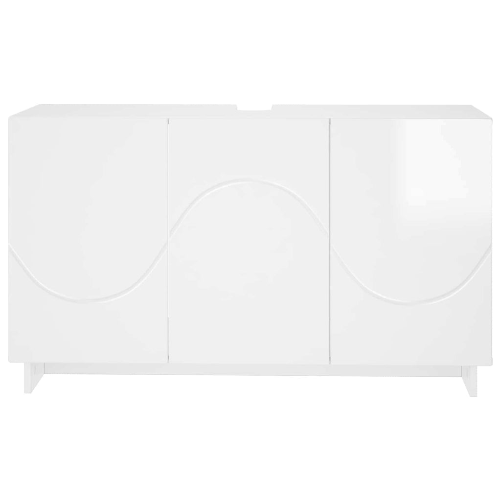 vidaXL Szafka łazienkowa Biały wysoki połysk 101 x 41 x 58 cm