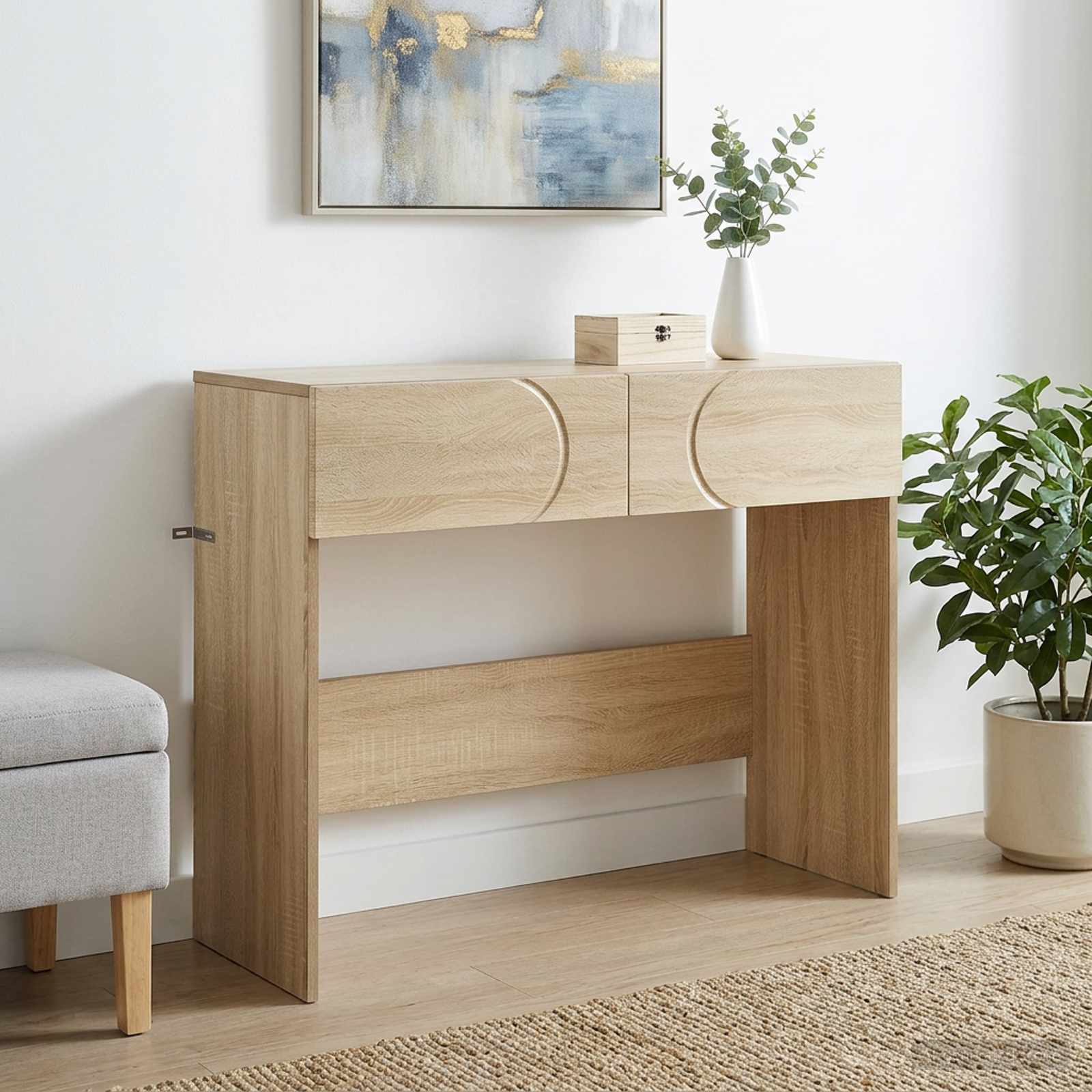 vidaXL Konsola dąb Sonoma 96,5 x 38 x 75 cm Materiał drewnopochodny