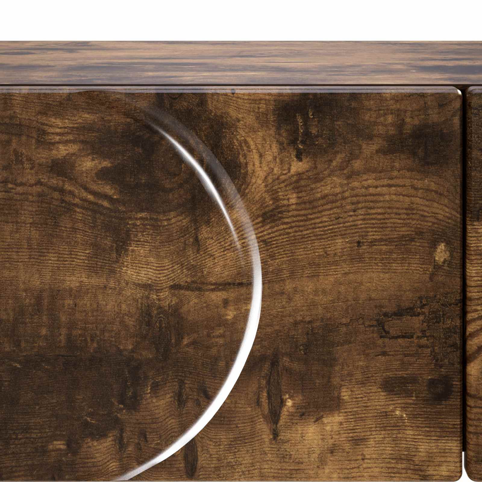 vidaXL Konsola Dąb wędzony 96,5 x 38 x 75 cm Materiał drewnopochodny