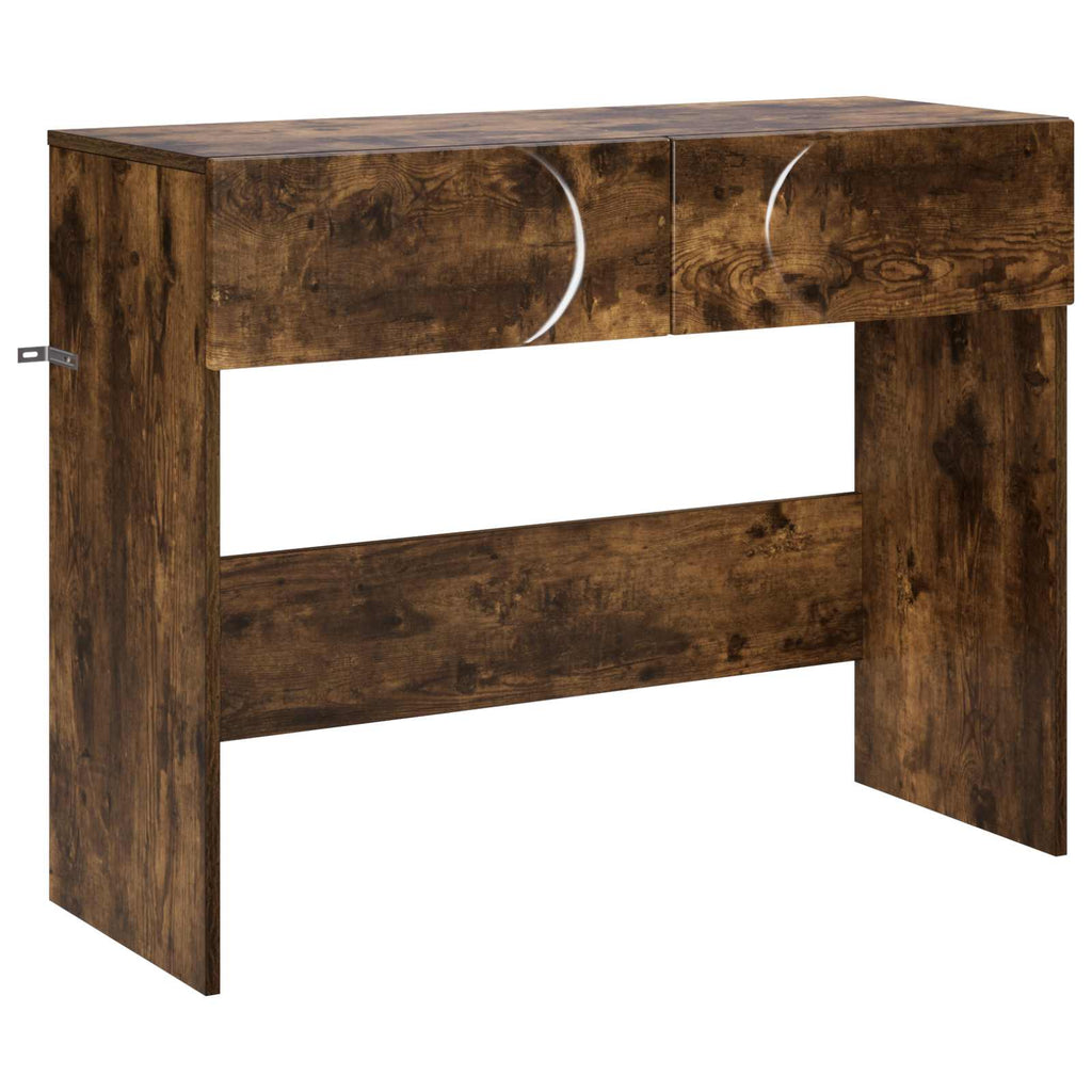 vidaXL Konsola Dąb wędzony 96,5 x 38 x 75 cm Materiał drewnopochodny