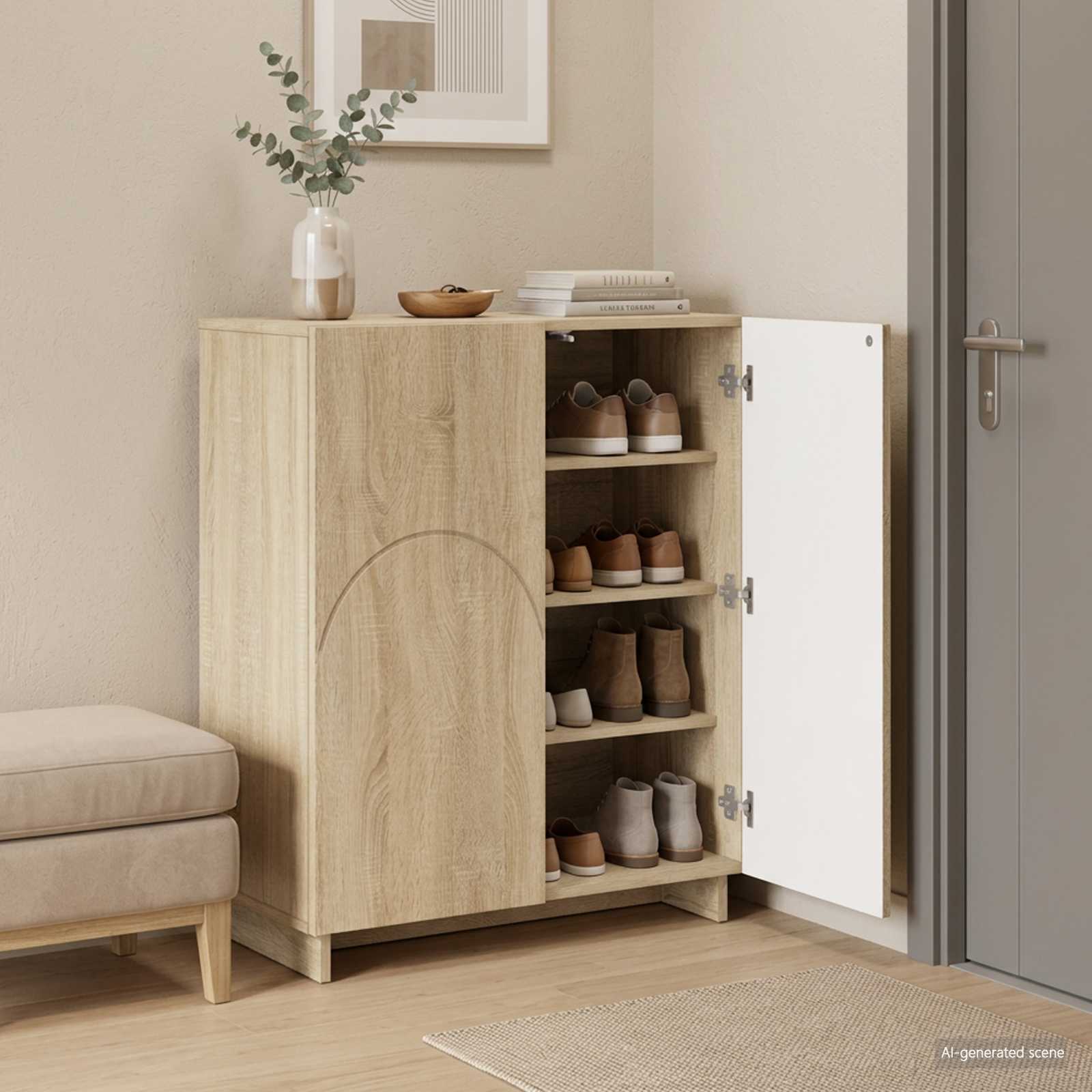 vidaXL Szafka na buty 73 x 38 x 87,5 cm Drewno inżynieryjne dąb Sonoma