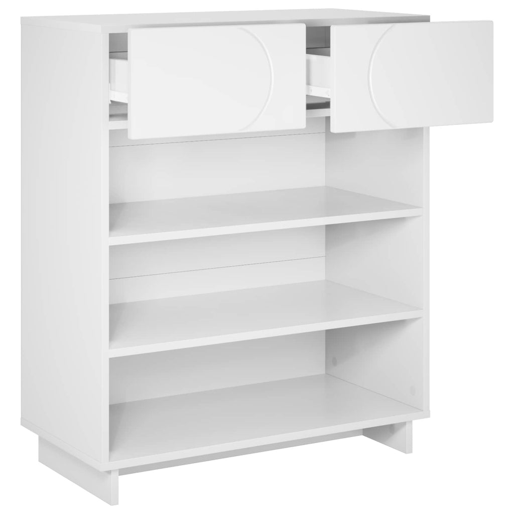 vidaXL Szafka na buty 73 x 38 x 87,5 cm Materiał drewnopochodny Biały