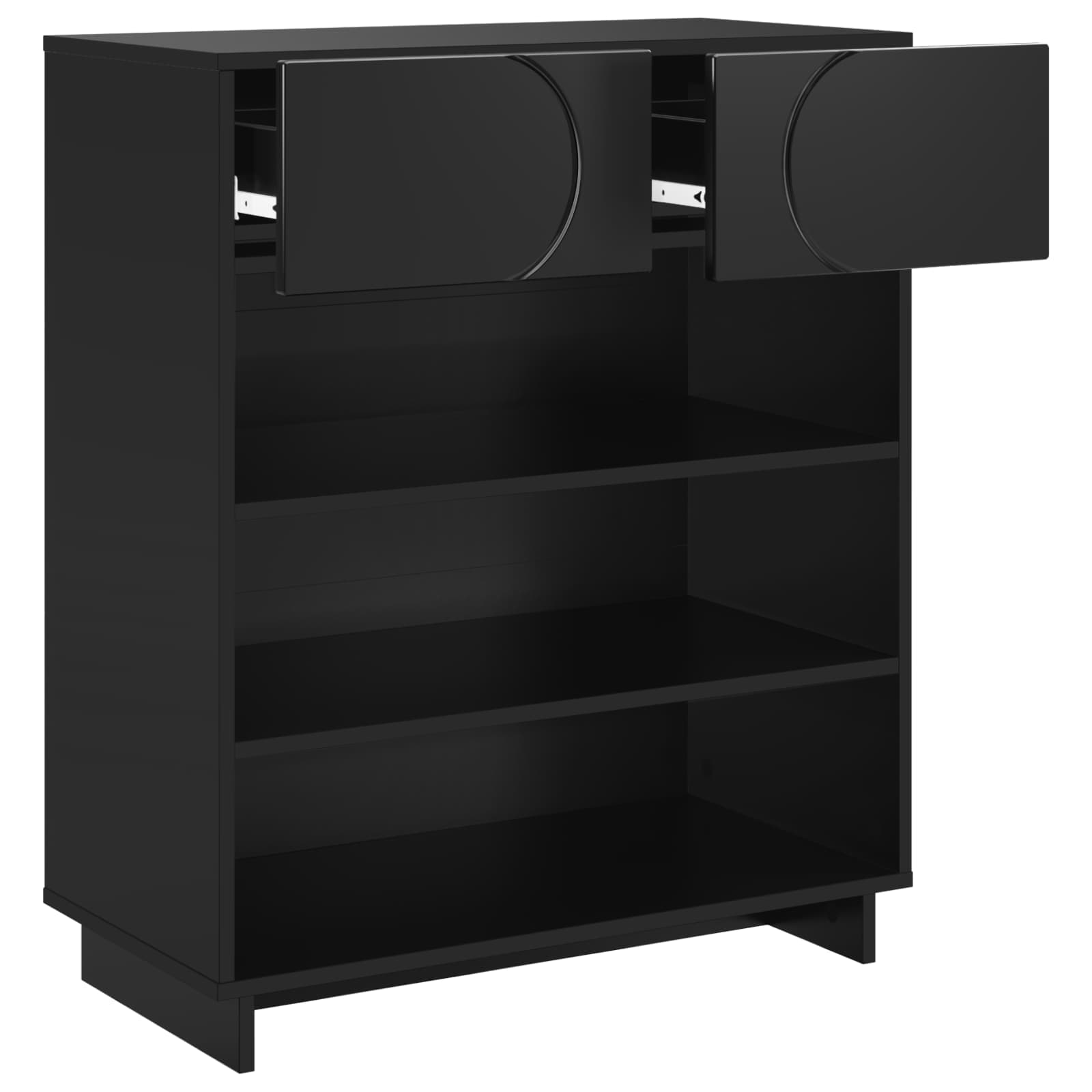 vidaXL Szafka na buty 73 x 38 x 87,5 cm Materiał drewnopochodny Czarny