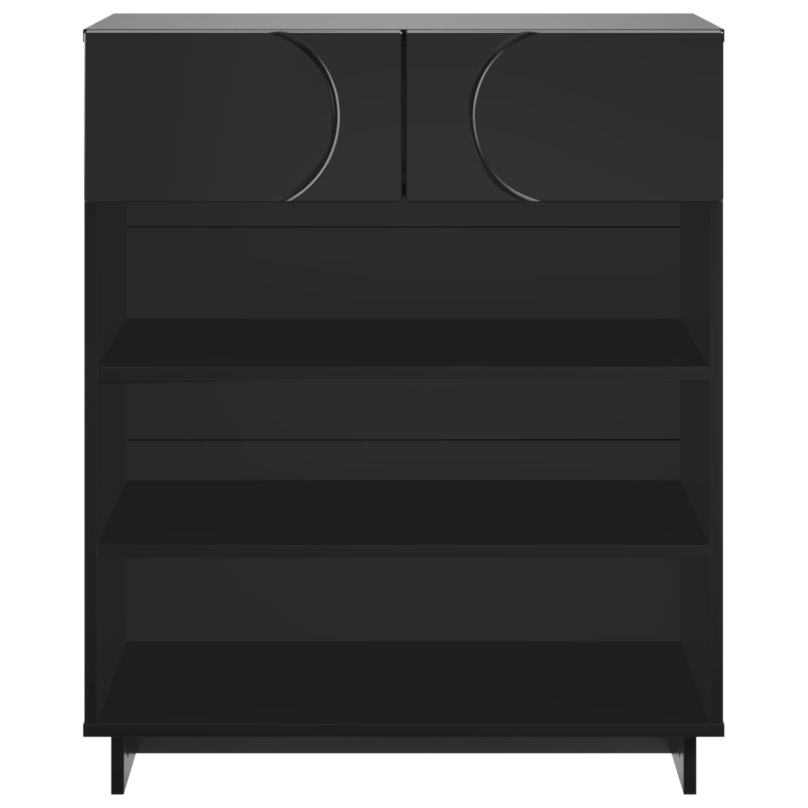 vidaXL Szafka na buty 73 x 38 x 87,5 cm Materiał drewnopochodny Czarny