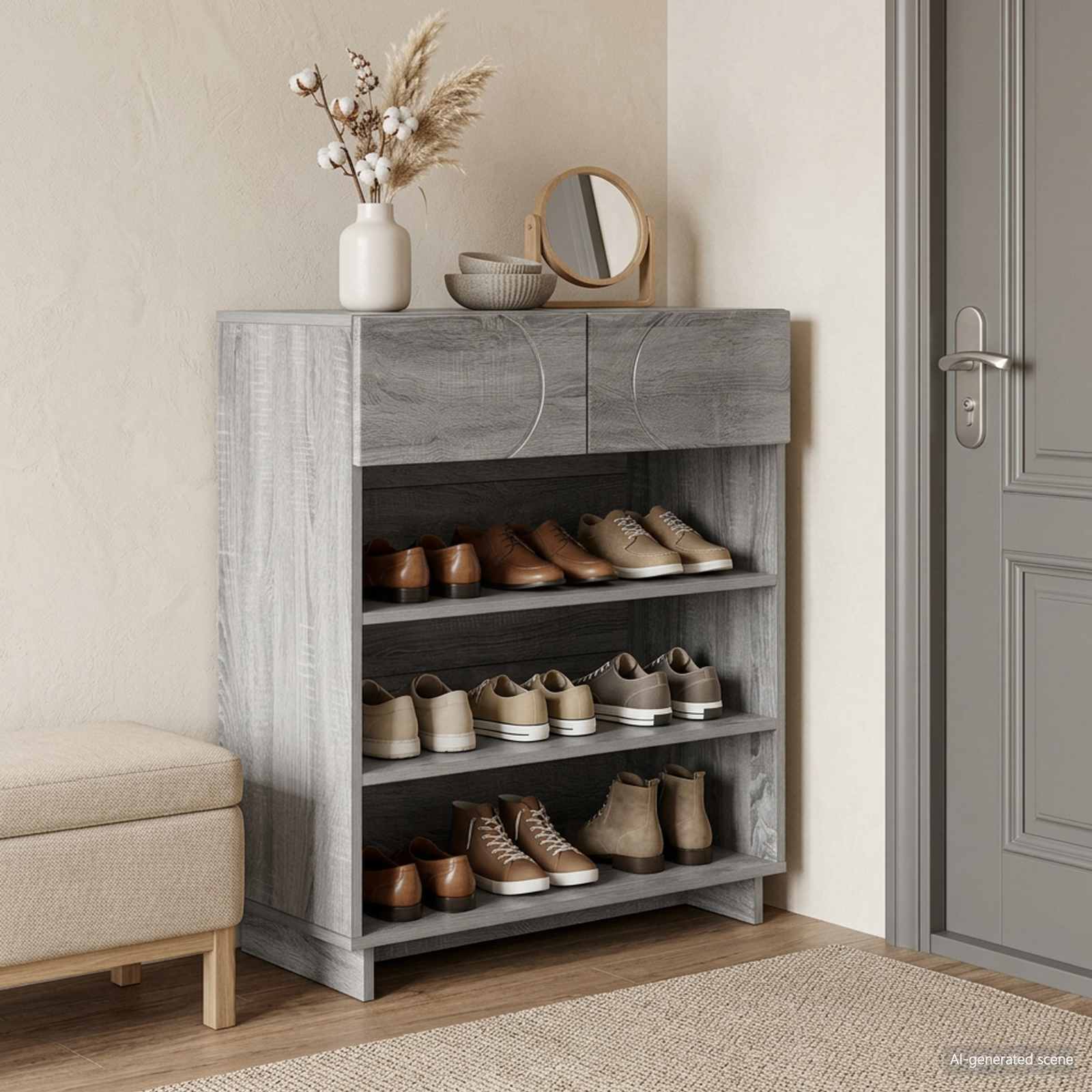 vidaXL Szafka na buty 73 x 38 x 87,5 cm Materiał drewnopochodny