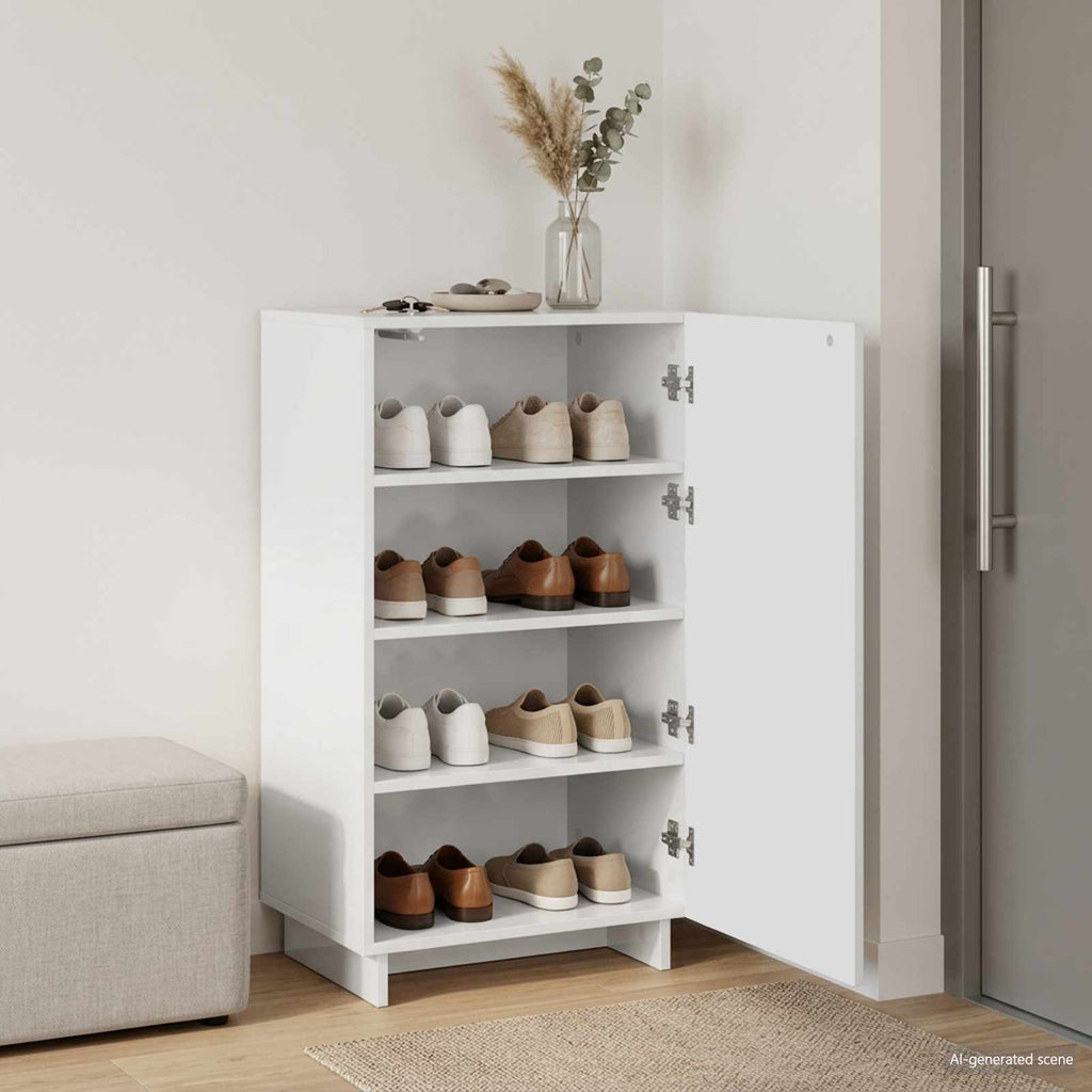 vidaXL Szafka na buty 48 x 38 x 87,5 cm Drewno inżynieryjne Biały
