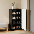 vidaXL Szafka na buty 48 x 38 x 87,5 cm Drewno inżynieryjne Czarny