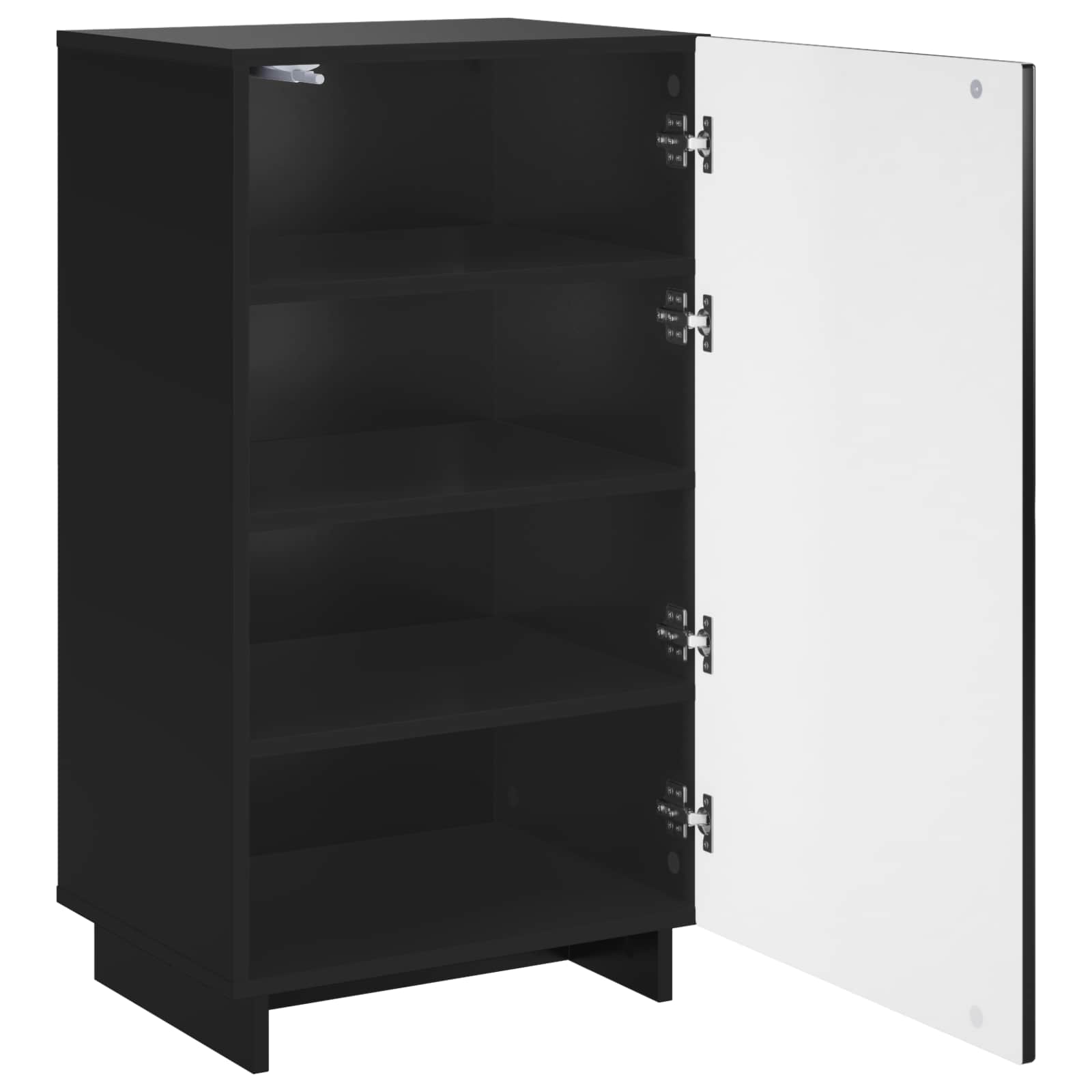 vidaXL Szafka na buty 48 x 38 x 87,5 cm Drewno inżynieryjne Czarny