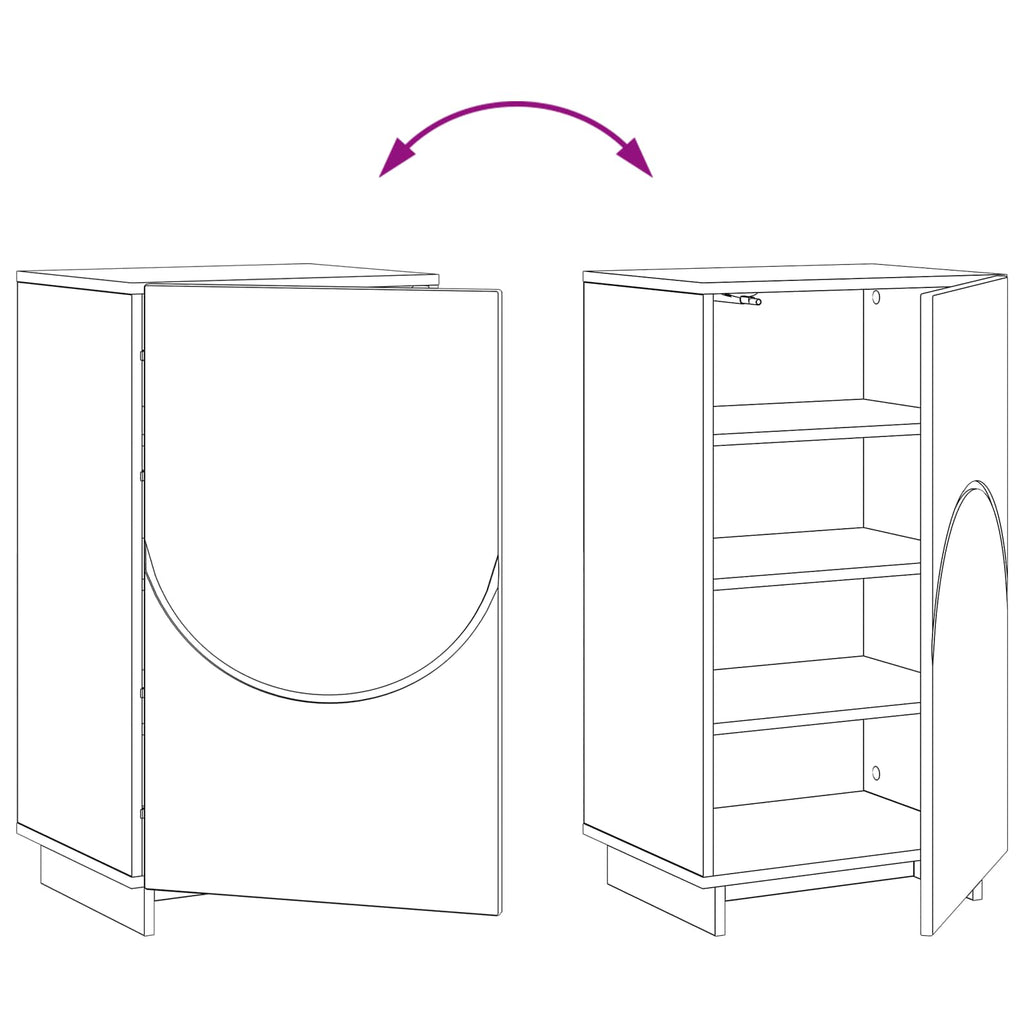 vidaXL Szafka na buty 48 x 38 x 87,5 cm Drewno inżynieryjne