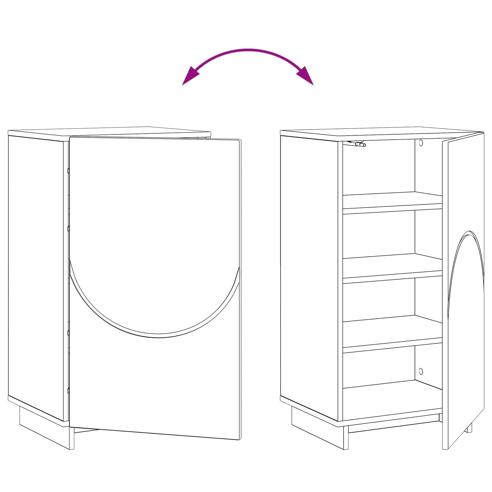 vidaXL Szafka na buty 48 x 38 x 87,5 cm Drewno inżynieryjne