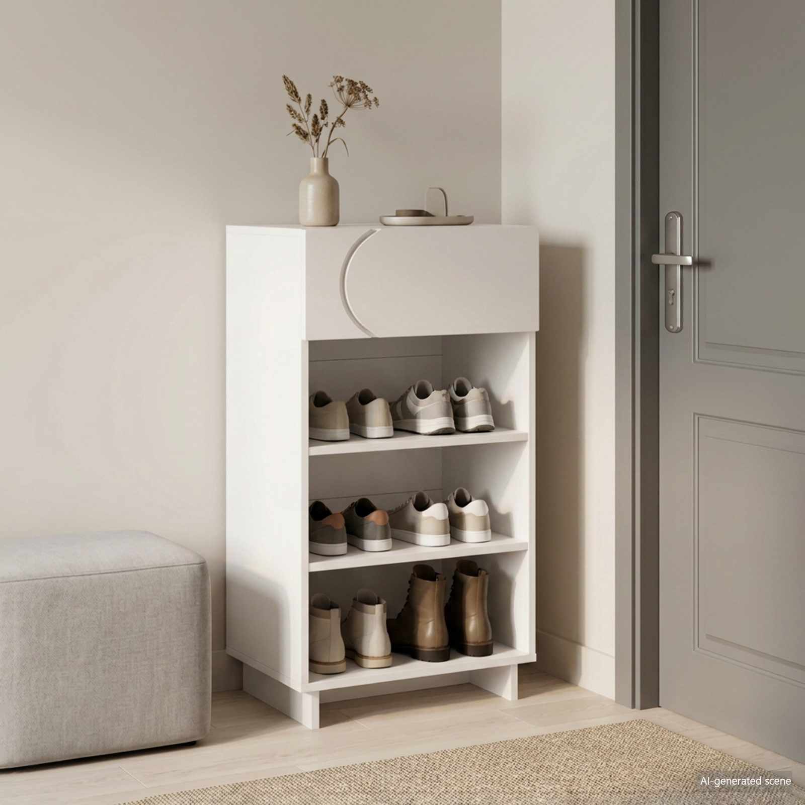 vidaXL Szafka na buty 48 x 38 x 87,5 cm Drewno inżynieryjne Biały
