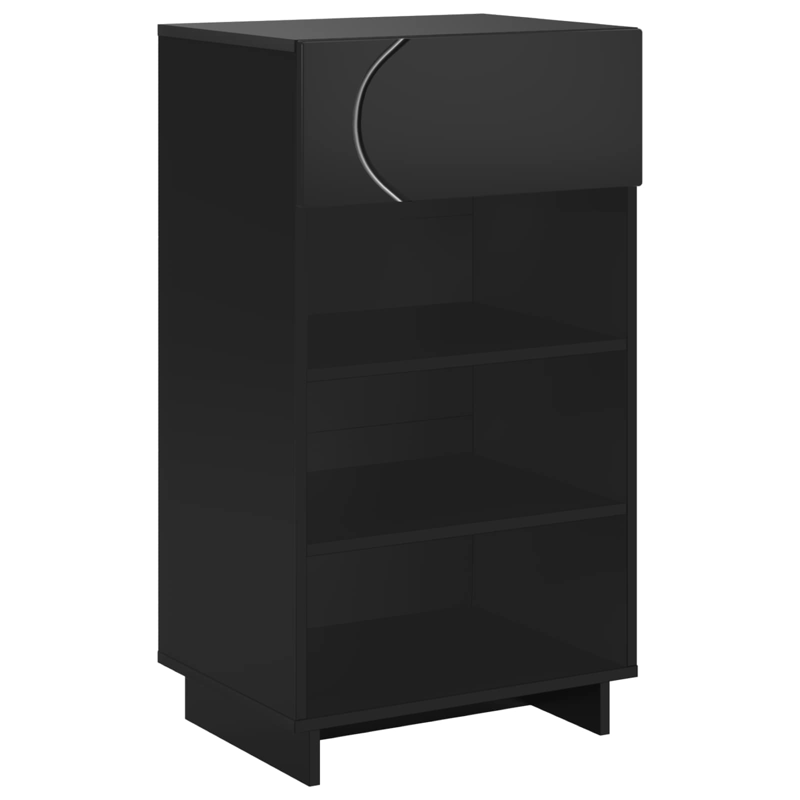 vidaXL Szafka na buty 48 x 38 x 87,5 cm Drewno inżynieryjne Czarny