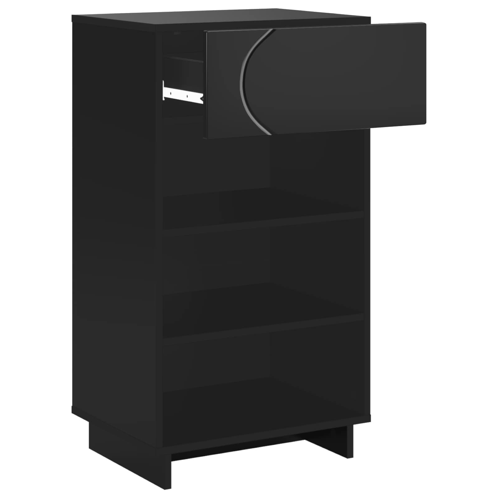 vidaXL Szafka na buty 48 x 38 x 87,5 cm Drewno inżynieryjne Czarny