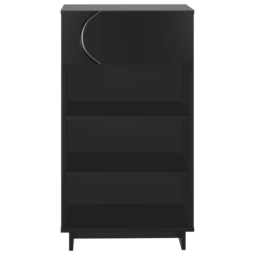 vidaXL Szafka na buty 48 x 38 x 87,5 cm Drewno inżynieryjne Czarny