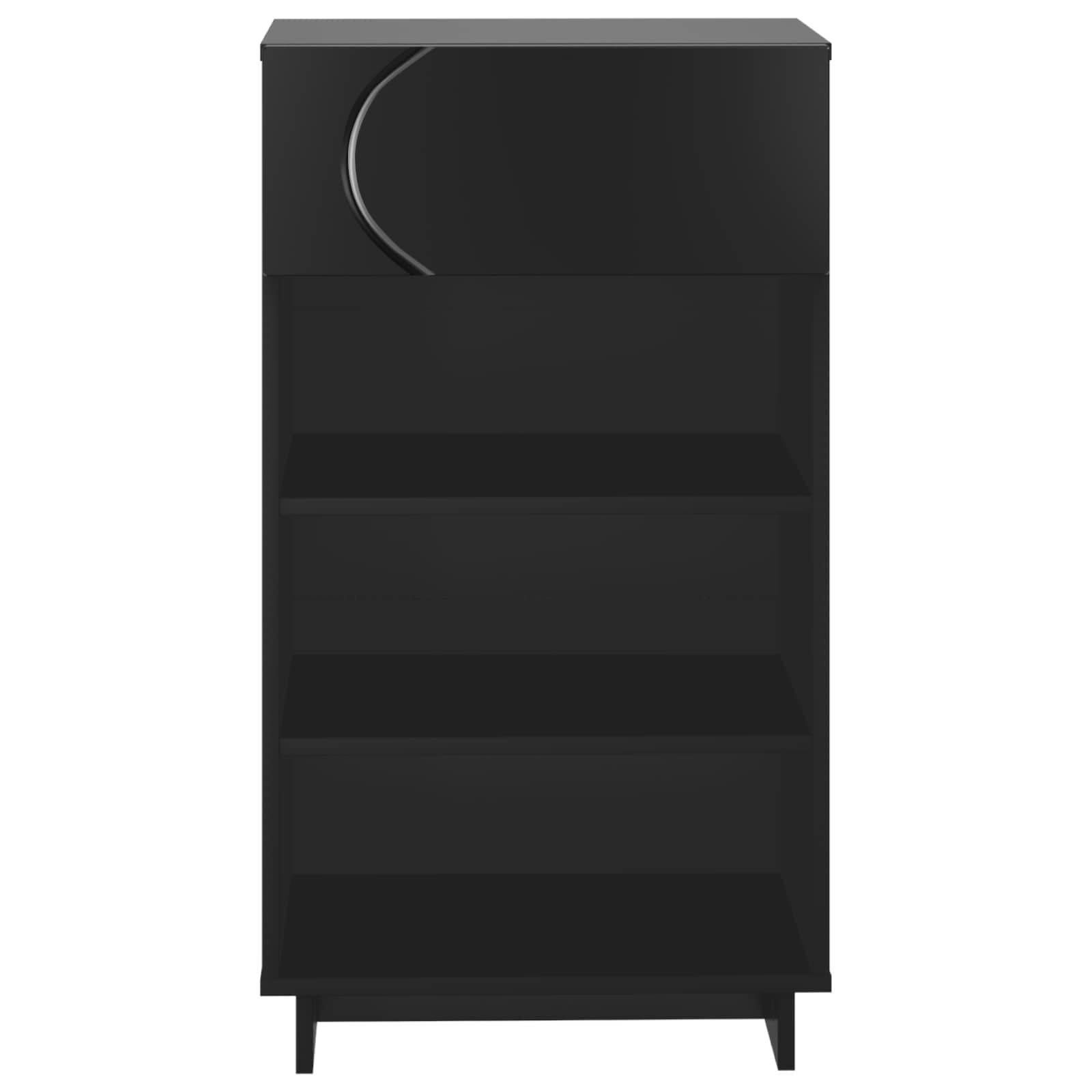 vidaXL Szafka na buty 48 x 38 x 87,5 cm Drewno inżynieryjne Czarny