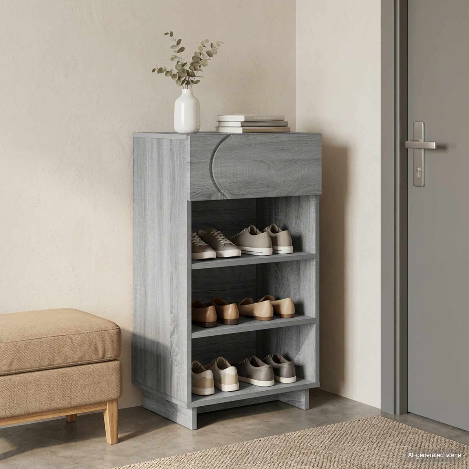vidaXL Szafka na buty 48 x 38 x 87,5 cm Drewno inżynieryjne