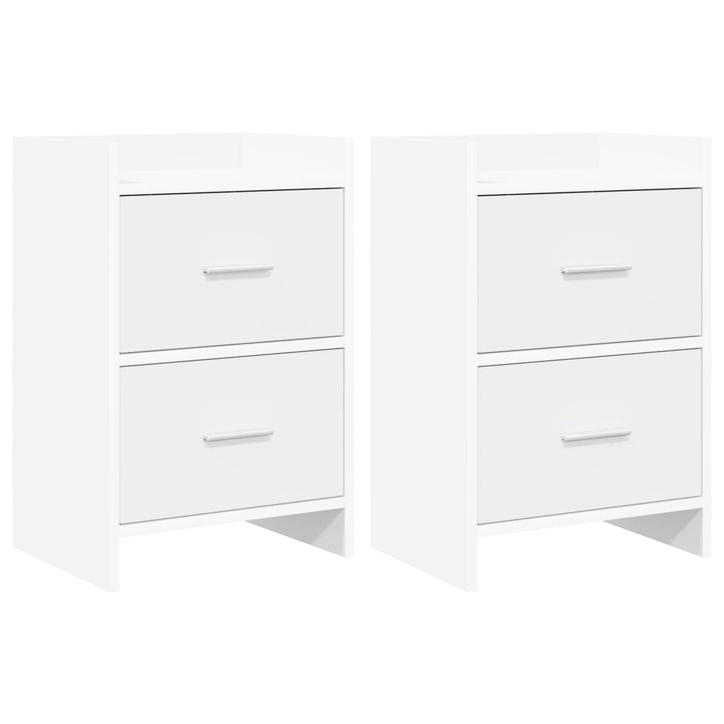 vidaXL Szafki nocne 2 pcs Biały 40 x 30 x 60 cm Drewno inżynieryjne