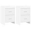 vidaXL Szafki nocne 2 pcs Biały 40 x 30 x 60 cm Drewno inżynieryjne