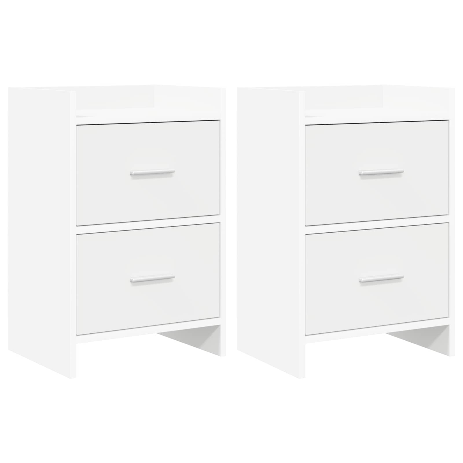 vidaXL Szafki nocne 2 pcs Biały 40 x 30 x 60 cm Drewno inżynieryjne