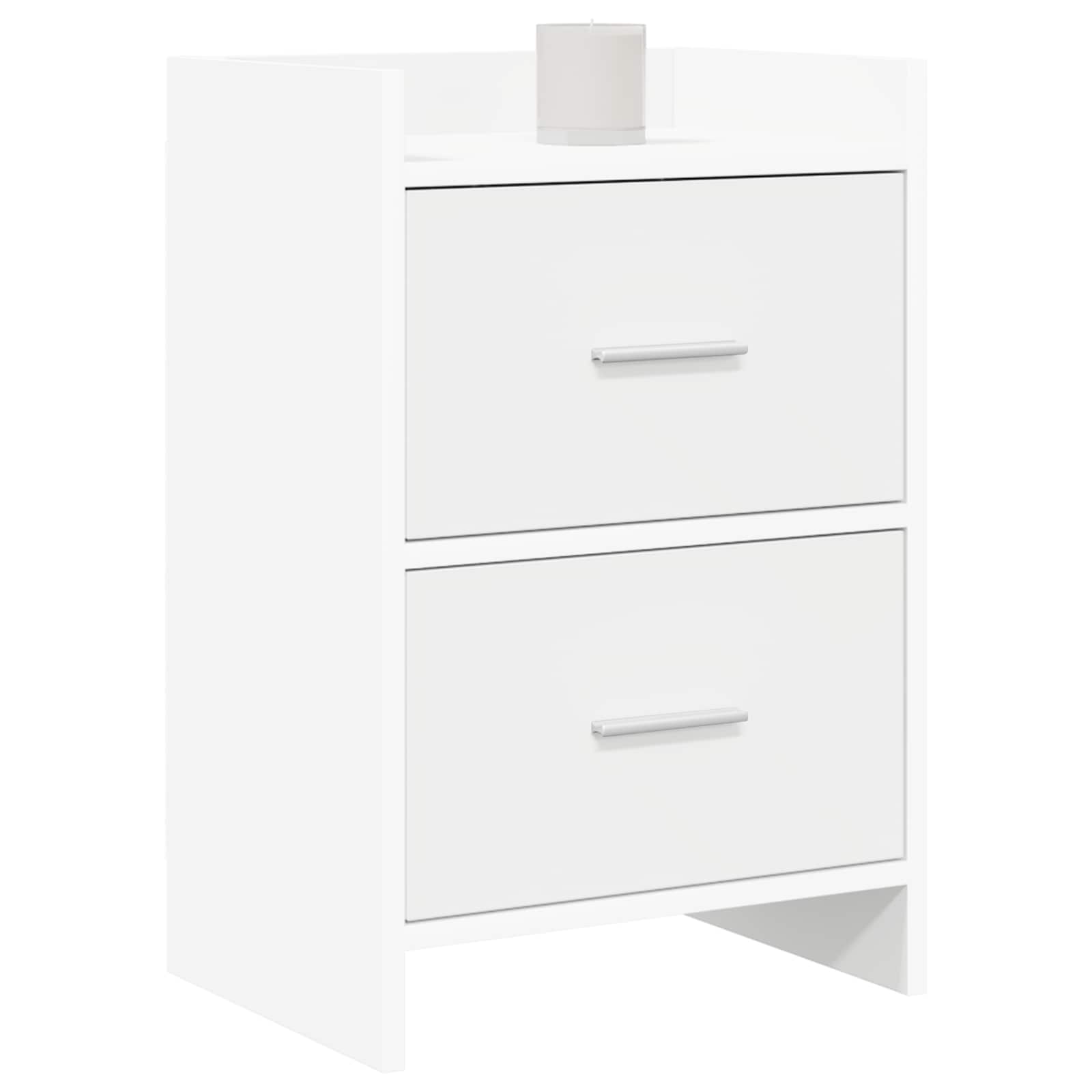 vidaXL Szafki nocne 2 pcs Biały 40 x 30 x 60 cm Drewno inżynieryjne