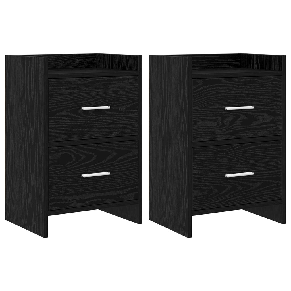 vidaXL Szafki nocne 2 pcs Czarny dąb 40 x 30 x 60 cm