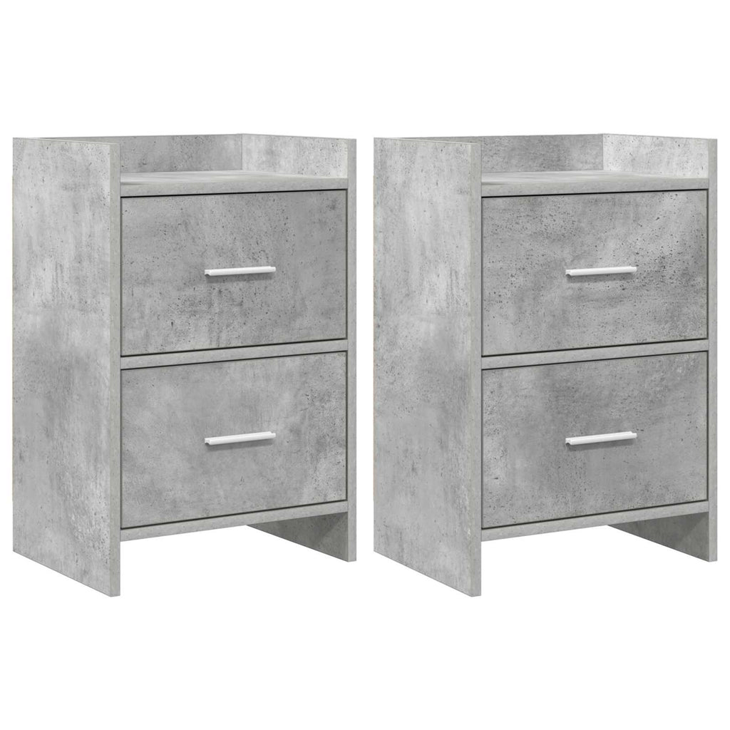 vidaXL Szafki nocne 2 pcs Betonowy szary 40 x 30 x 60 cm