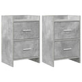 vidaXL Szafki nocne 2 pcs Betonowy szary 40 x 30 x 60 cm
