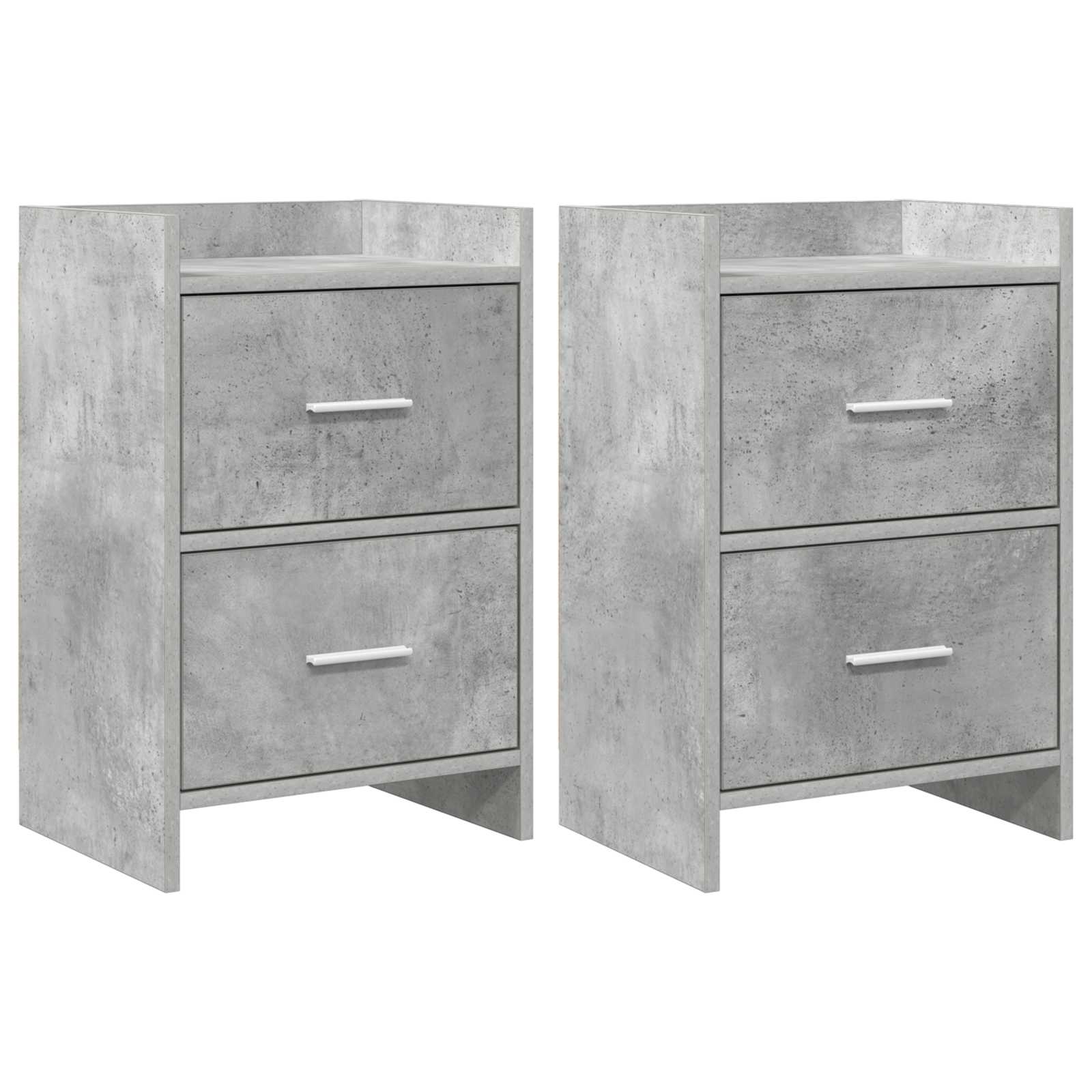vidaXL Szafki nocne 2 pcs Betonowy szary 40 x 30 x 60 cm