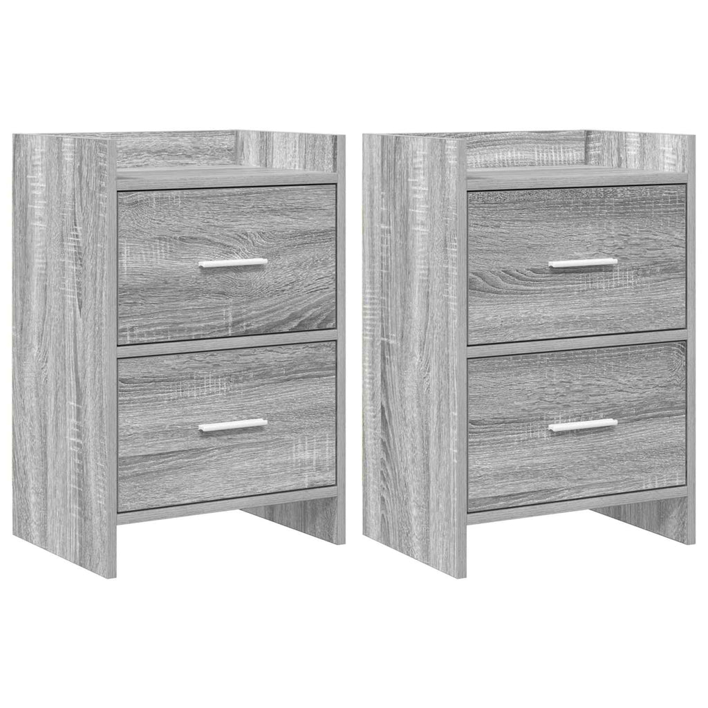 vidaXL Szafki nocne 2 pcs Szary Sonoma 40 x 30 x 60 cm