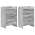 vidaXL Szafki nocne 2 pcs Szary Sonoma 40 x 30 x 60 cm