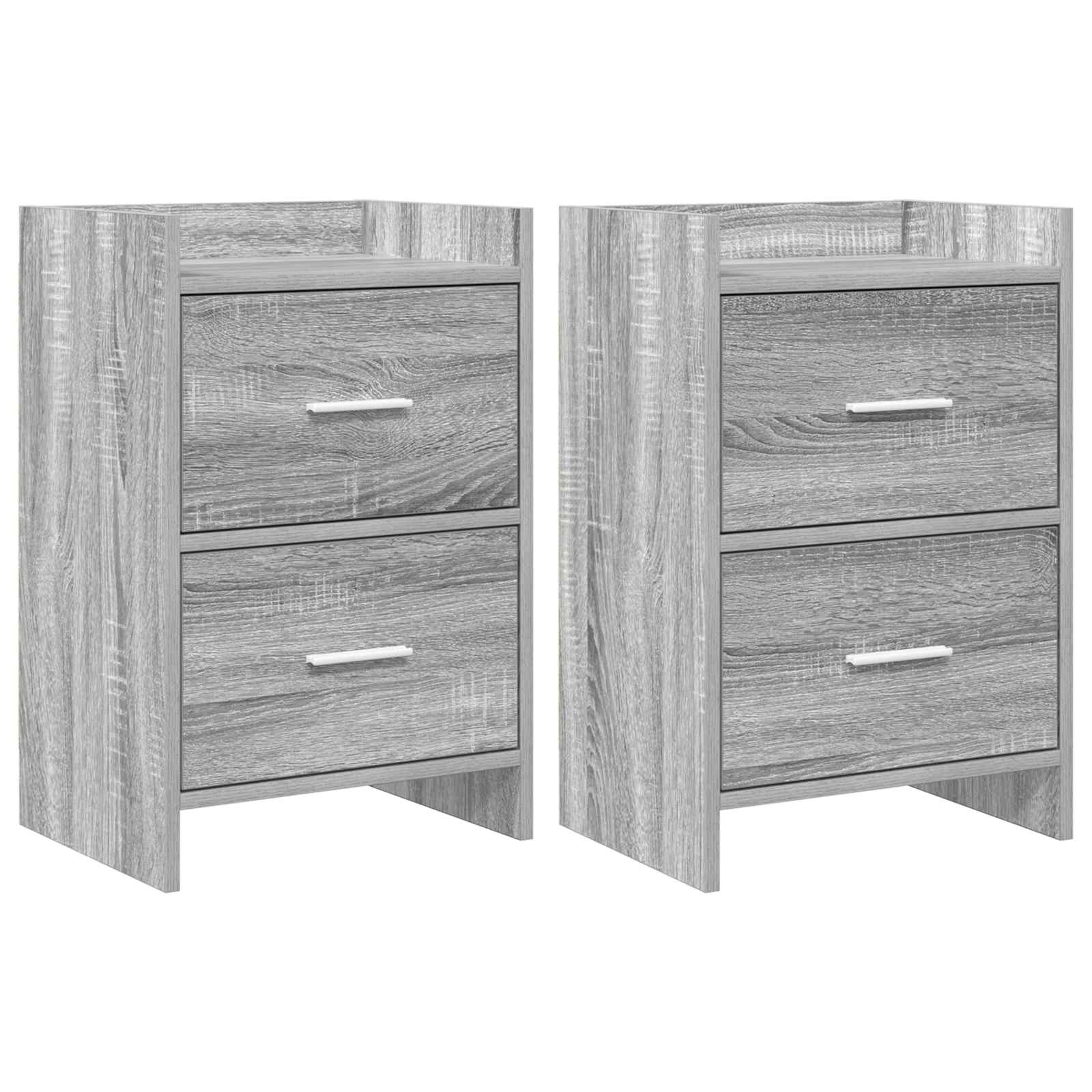 vidaXL Szafki nocne 2 pcs Szary Sonoma 40 x 30 x 60 cm