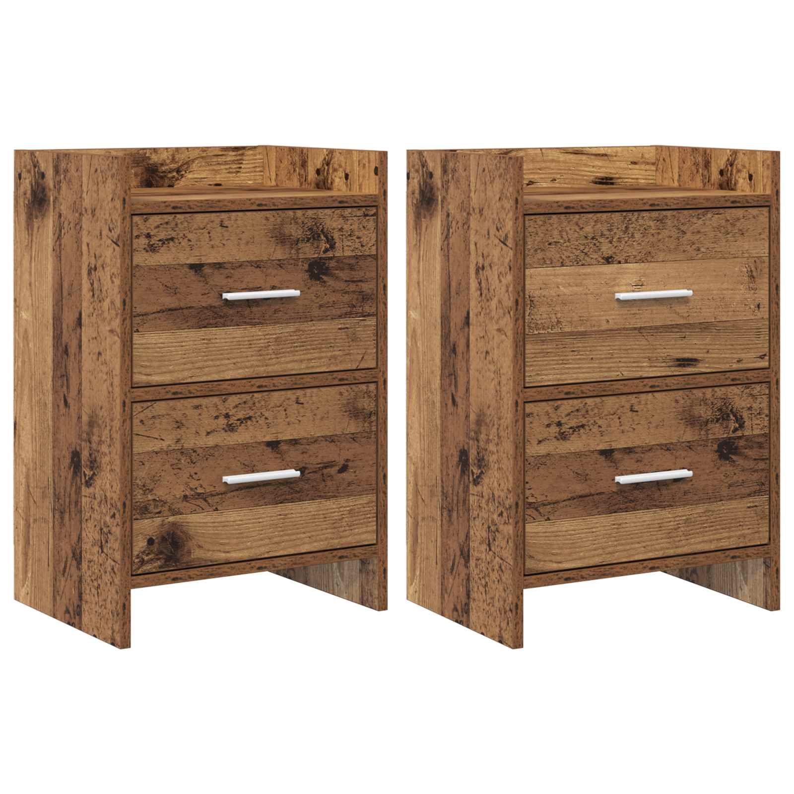 vidaXL Szafki nocne 2 pcs Stare drewno 40 x 30 x 60 cm