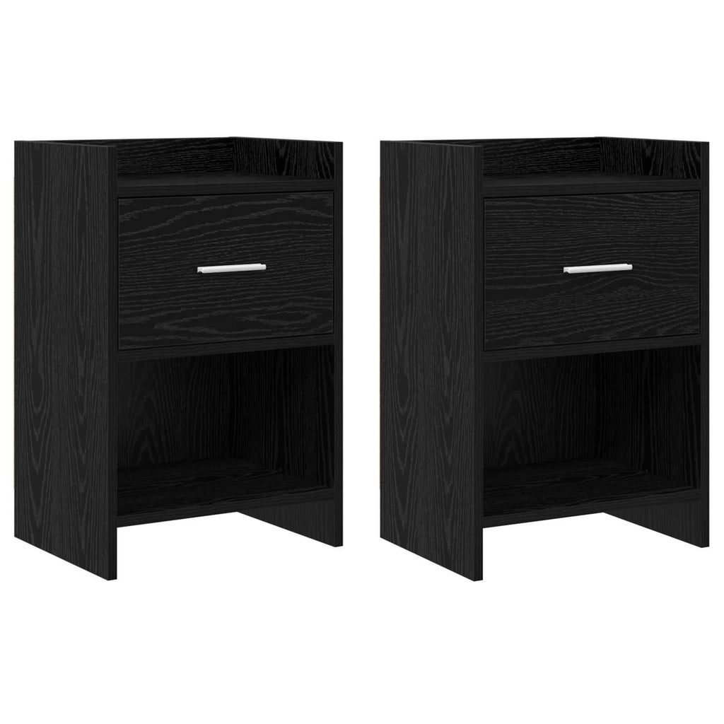 vidaXL Szafki nocne 2 pcs Czarny dąb 40 x 30 x 60 cm